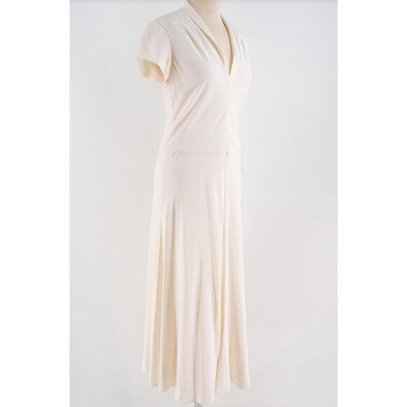 Ralph Lauren Collection Silk Dress 10 Runway 2009 White Short Sleeve Carrie SATC - Picture 5 of 16